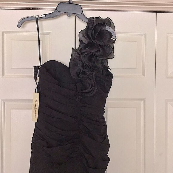 NWT Vintage CINDERELLA DESIGN ONE SHOULDER MOVIE STAR DRESS GOWN PROM - Picture 4 of 8